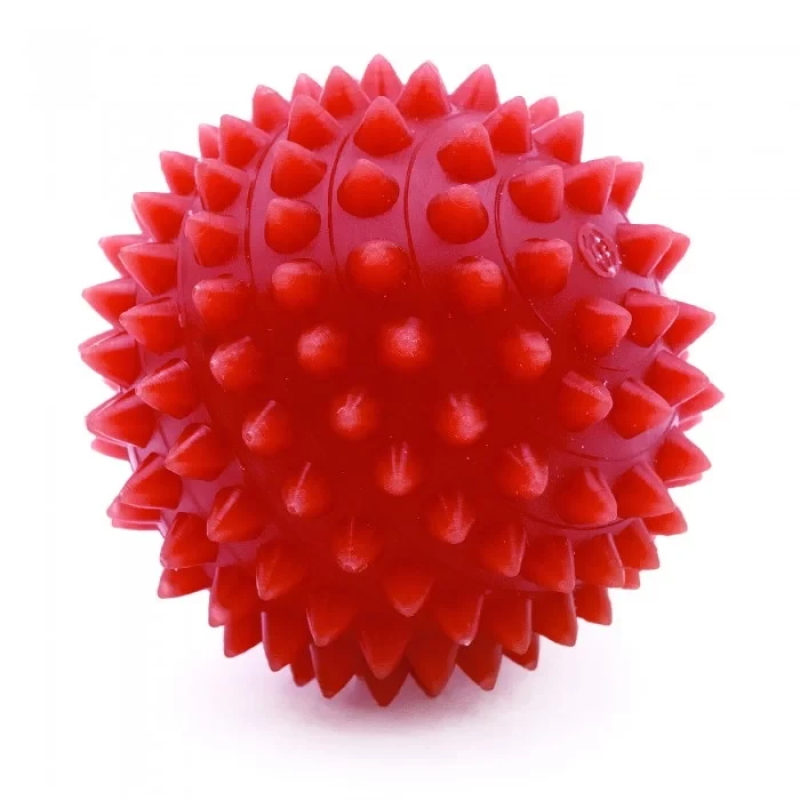 М“ячик для масажу тригерних точок і тренування Антистрес D8 Червоний 7 см ПВХ м“ячик із шипами для масажу