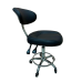 Стілець майстра CQ-1178-1 Чорний Крісло перукарське з відкидною спинкою Стілець косметолога зі спинкою