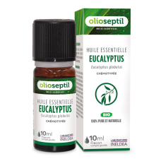 ЕФІРНА ОЛІЯ ЕВКАЛІПТА КУЛЯСТОГО OLIOSEPTIL / H. E. EUCALYPTUS GLOBULUS - ХЕМОТИПОВАНА ОРГАНІЧНА HEBBD, 10 МЛ (OL20)