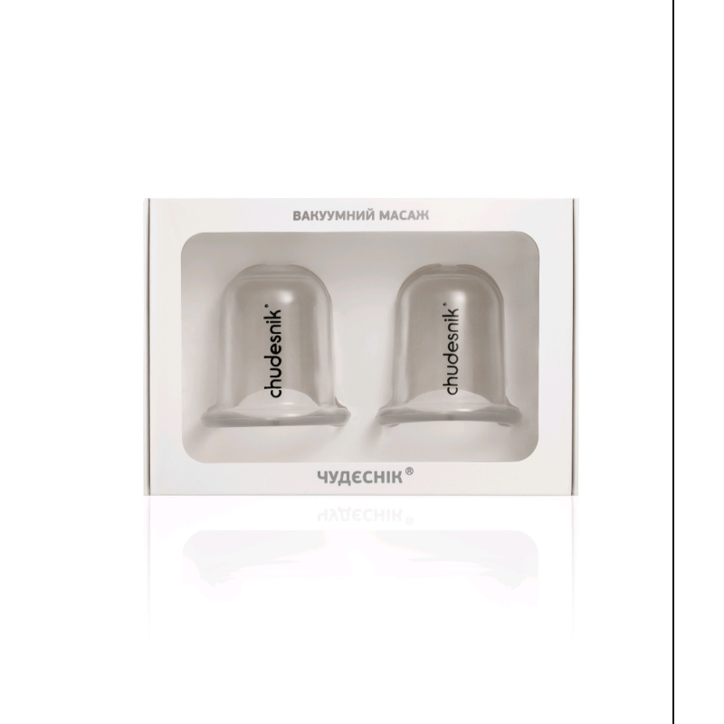 Банки для вакуумного масажу Чудеснік 2 шт Масажні банки від целюліту Вакуумні банки для масажу тіла