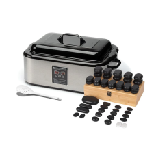 Набір каменів для стоун-масажу 45 шт Обігрівач 17л Набір масажних каменів Стоунтерапія