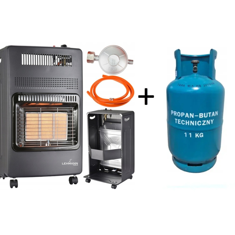 Газовий нагрівач  4200 Вт із редуктором і регулюванням потужності + балон 27 л