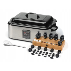 Масажне базальтове каміння 64 шт Нагрівач Aveno Life 17л Професійне каміння для масажу