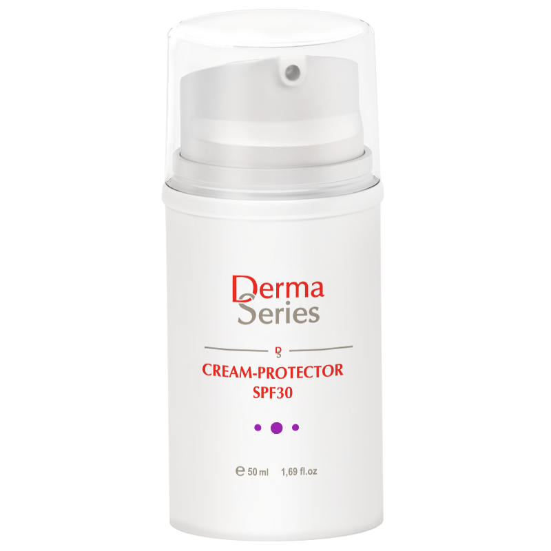 Крем-протектор Derma Series SPF30 50мл Крем сонцезахисний для обличчя Професійний сонцезахисний крем