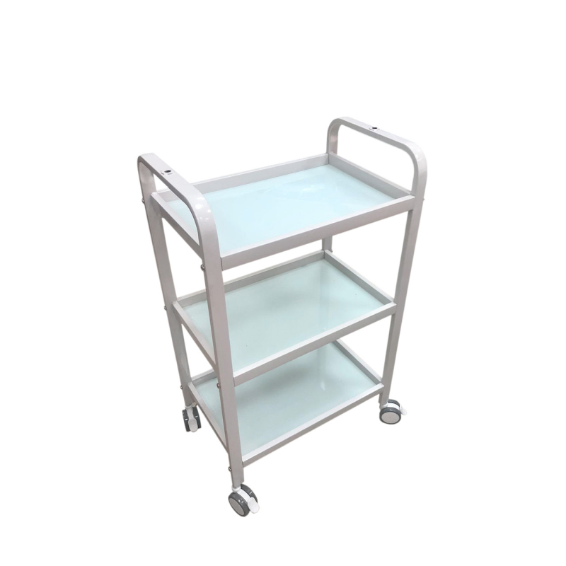 Косметологічний візок МZT-099-1 White Візок косметологічний на 3 полиці Косметологічний столик