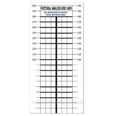 Постуральна карта для визначення порушень постави людини 2050х1000мм  Постуральна карта Чорний колір ліній без люверсів