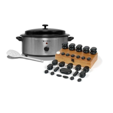 Набір каменів для стоун масажу 45 шт Нагрівач Habys 6л Базальтові масажні камені з нагрівачем