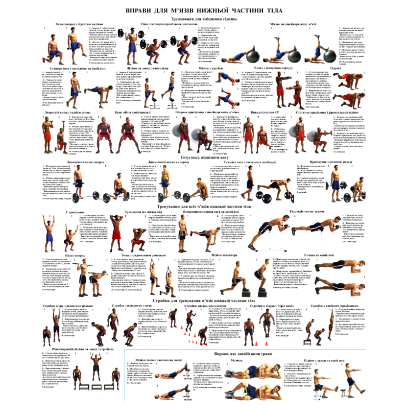 Вправи для м“язів нижньої частини тіла 50*64.6 см