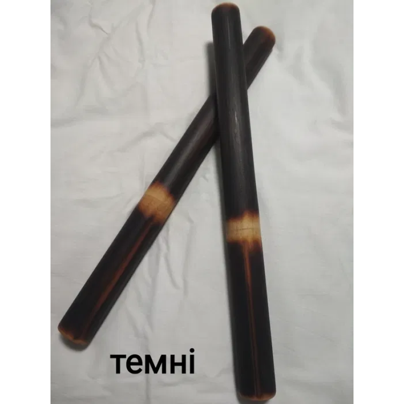 Оригінальна бамбукова палиця для масажу (35 см) темна з наповненням !