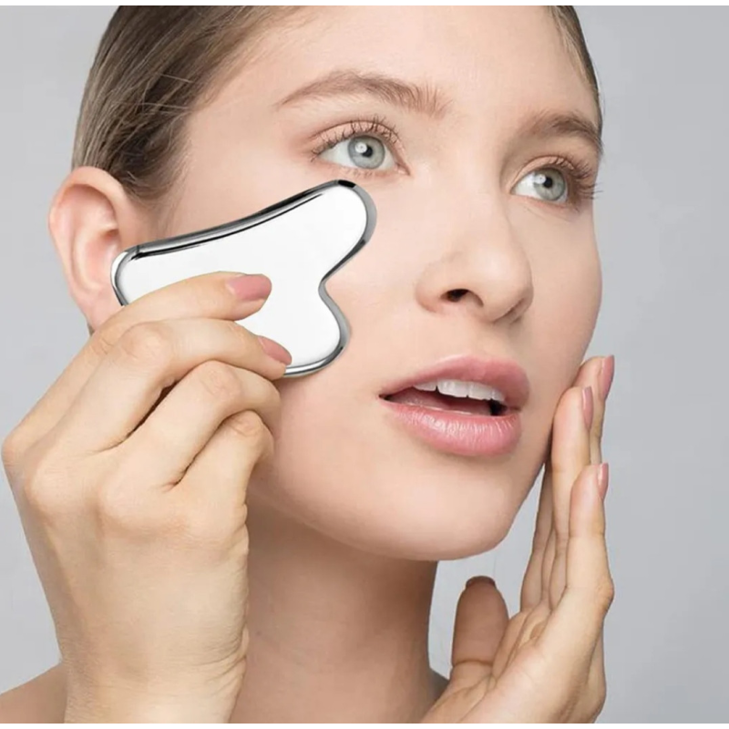 Скребок Gua Sha з неіржавкої сталі Масажний скребок гуа-ша Шкребок для гуа-ша масажу 6*4см