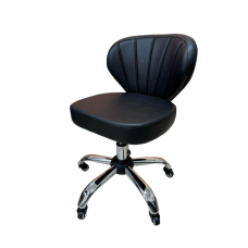 Стілець майстра низький CQ-1239-3 Чорний Стільчик майстра педикюру Низький стілець для майстра педикюру