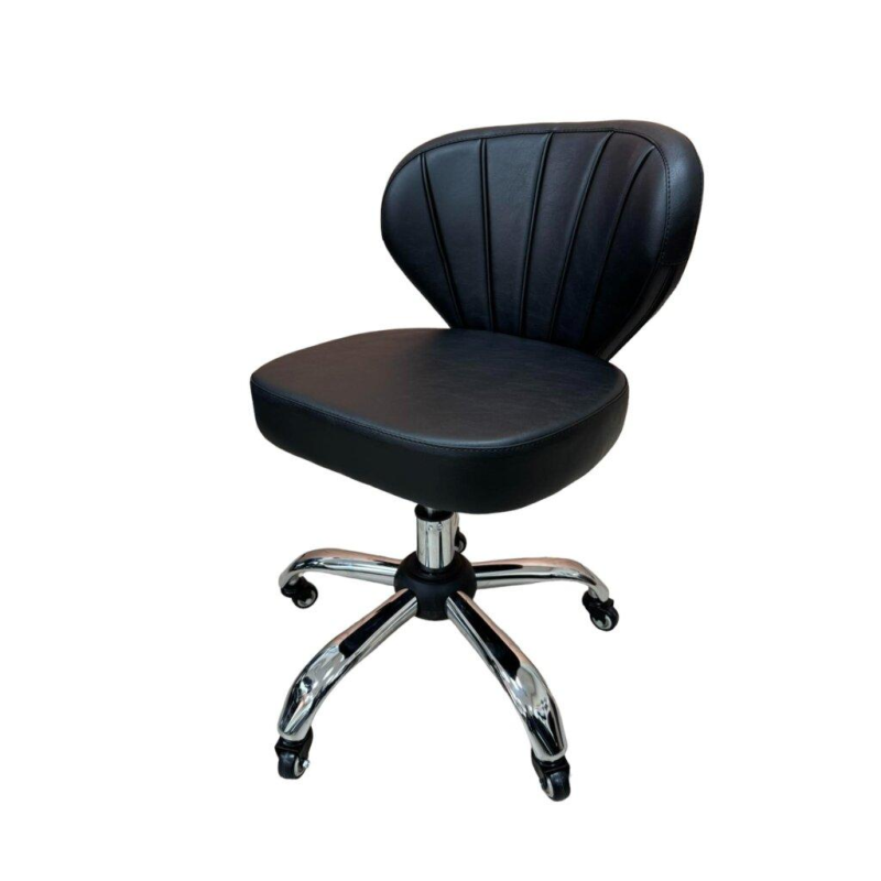 Стілець майстра низький CQ-1239-3 Чорний Стільчик майстра педикюру Низький стілець для майстра педикюру