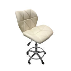 Стілець майстра CQ-888 Білий Крісло для клієнта перукарське Перукарське крісло обертове