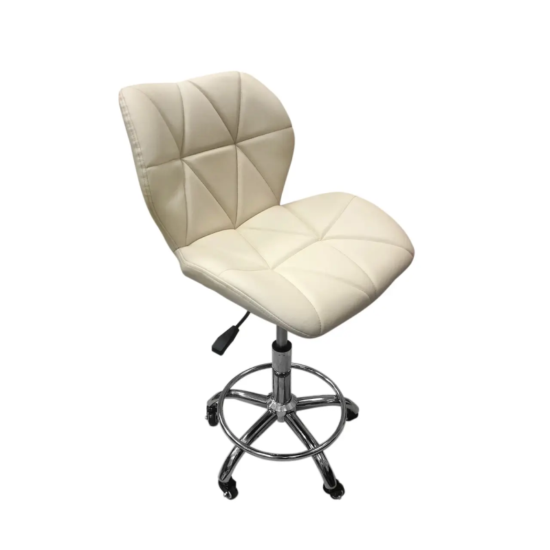 Стілець майстра CQ-888 Білий Крісло для клієнта перукарське Перукарське крісло обертове