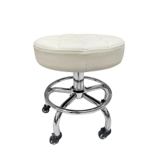 Стілець майстра низький CQ-836L Бежевий Табурет для майстра педикюру Педикюрні стільці