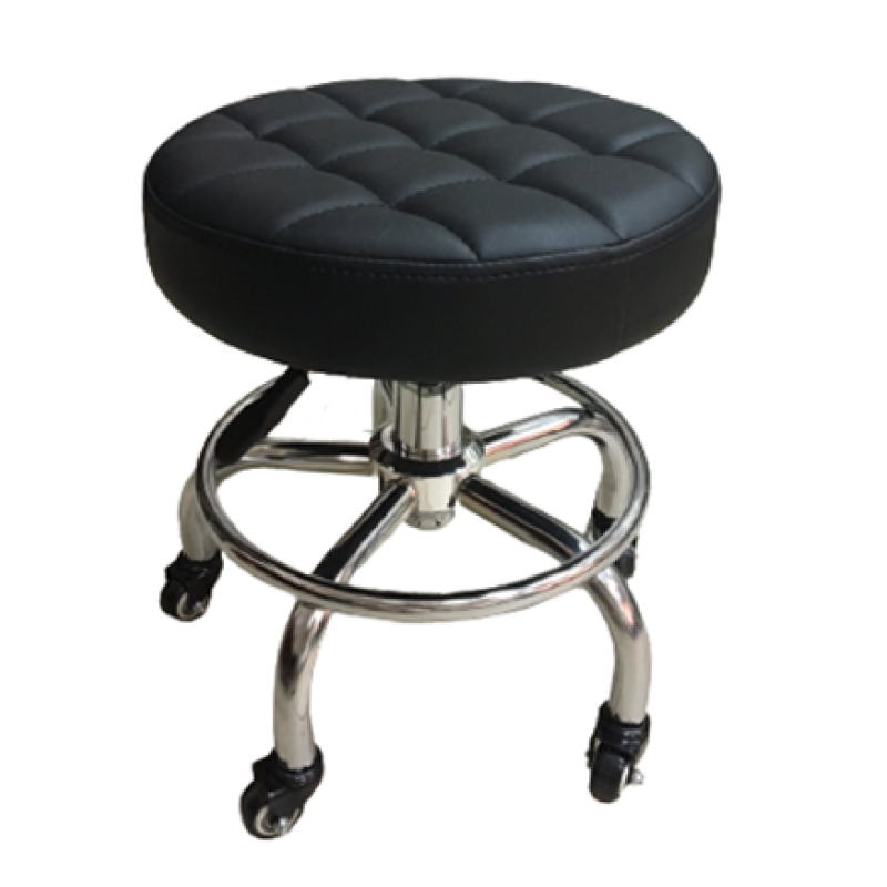 Стілець майстра низький CQ-836L Бежевий Табурет для майстра педикюру Педикюрні стільці