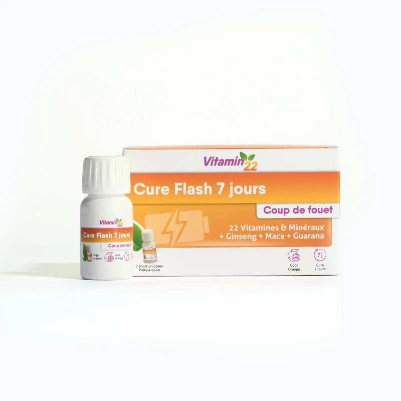 Вітаміни для дорослих Vitamin“22 Cure flash 7 jours 7 флаконів Комплекс вітамінів для імунітету дорослим