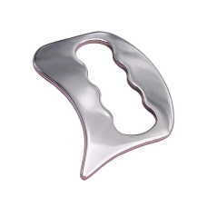 Масажер Гуаша Нержавіюча сталь 9.8х8 см Металевий скребок для масажу Гуаша масажер для обличчя та тіла