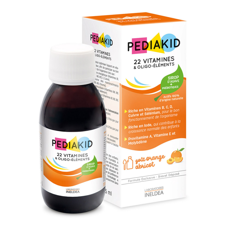 Сироп 22 вітаміни та олігоелементи Pediakid 22 Vitamines et oligo-elements від 6 міс 125 мл Дитячі вітаміни