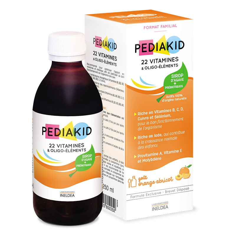 Сироп 22 вітаміни та олігоелементи Pediakid 22 Vitamines et oligo-elements від 6 міс 250 мл Вітаміни для дітей