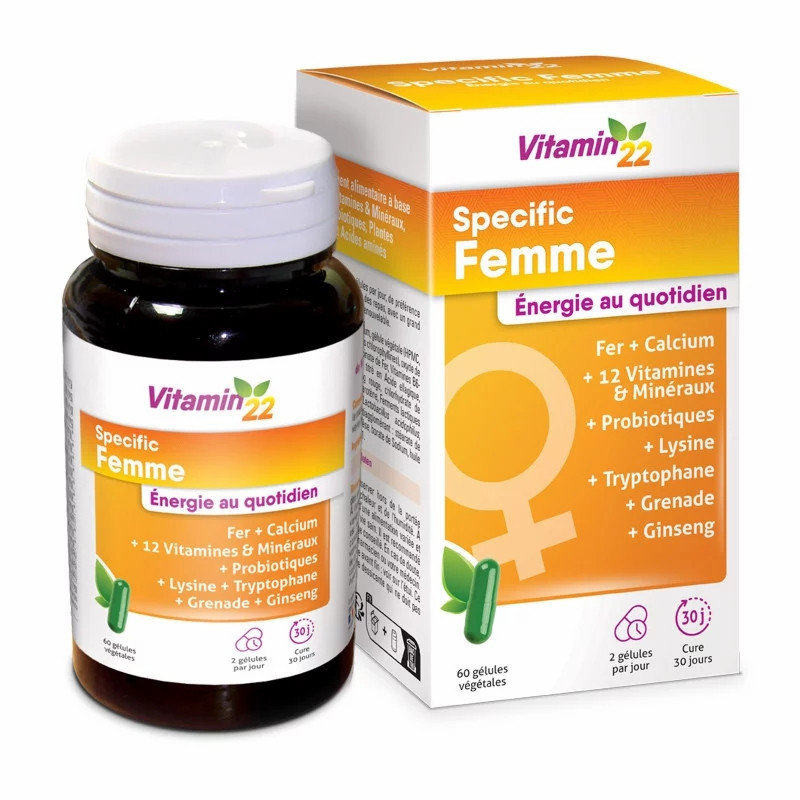 Вітаміни для жінок Vitamin“22 Specific Femme 60 капсул Мультивітамінний комплекс для жінок Вітаміни для жінок Vitamin“22 Specific Femme 60 капсул Мультивітамінний комплекс для жінок