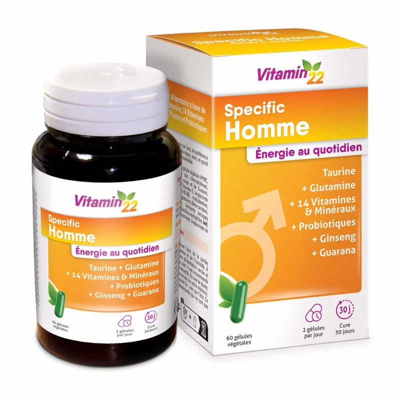 Вітаміни для чоловіків Vitamin“22 Specific Homme 60 капсул Загальнозміцнювальні вітаміни для чоловіків