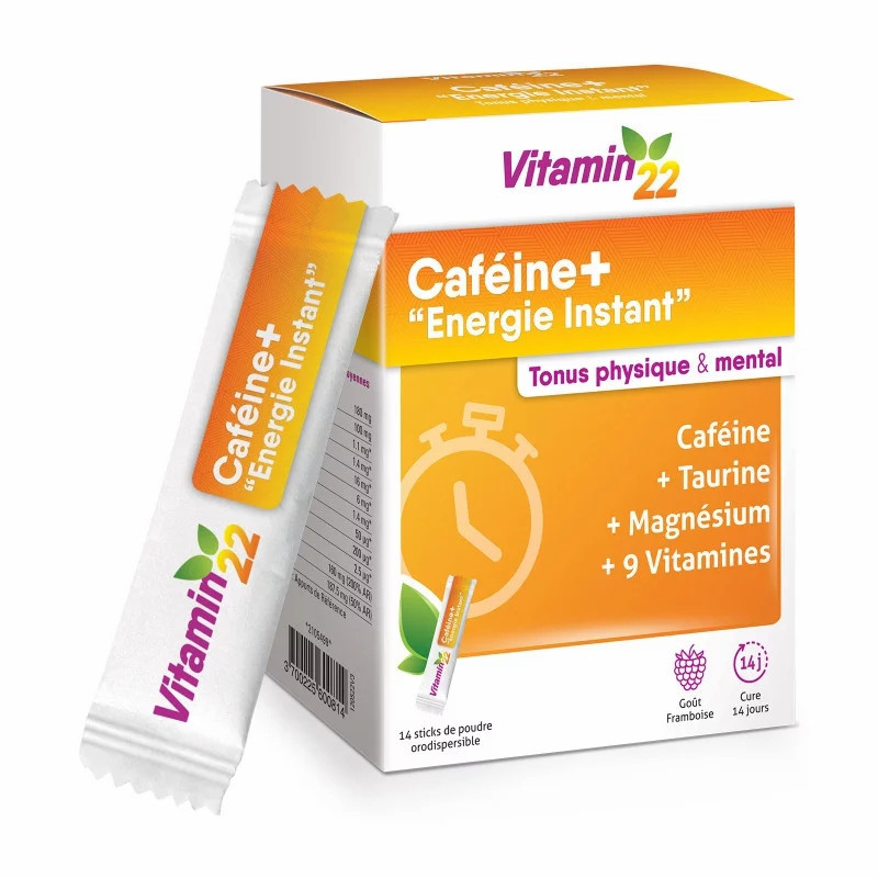 Вітаміни для дорослих Vitamin“22 Cafein + 14 стіків Комплекс вітамінів для енергії та життєвої сили Вітаміни для дорослих Vitamin“22 Cafein + 14 стіків Комплекс вітамінів для енергії та життєвої сили