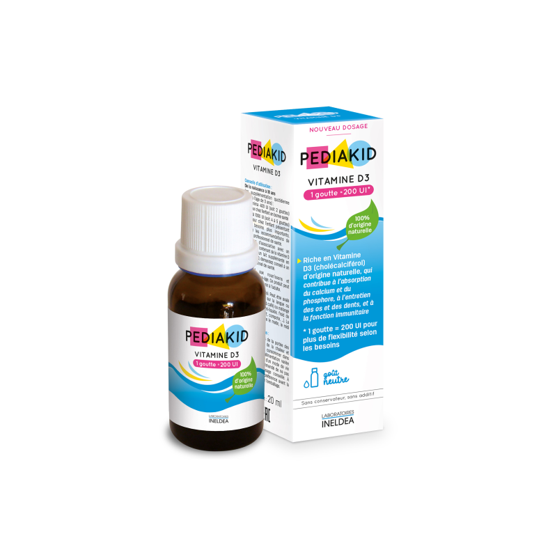 Вітамін Д3 Pediakid Vitamine D3 від 0 міс. 20 мл Дитячі краплі вітамін д Рідкий вітамін д3 для дітей