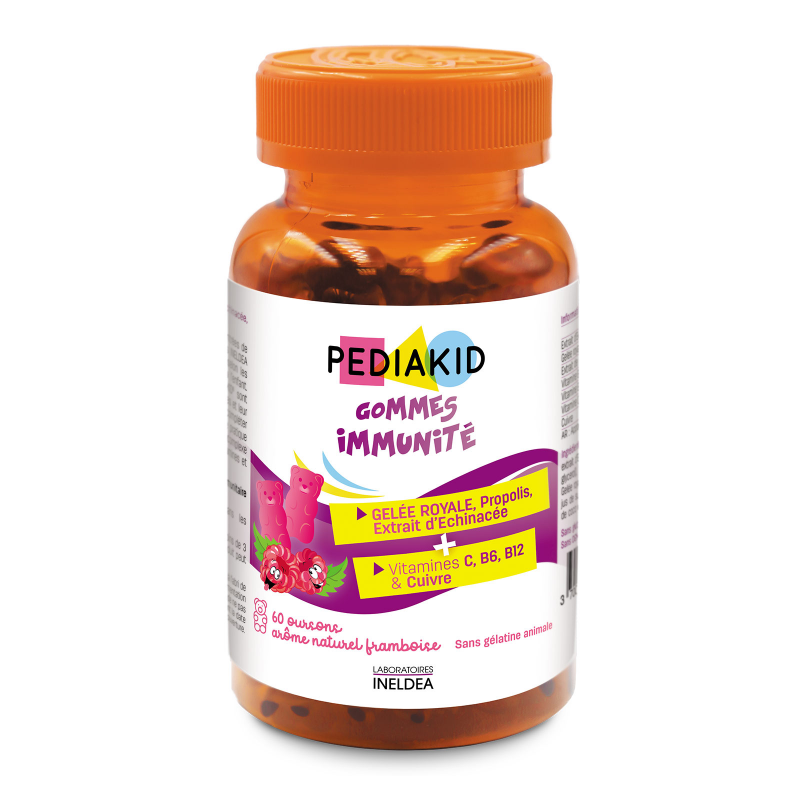 Вітаміни жувальні для імунітету Pediakid Gommes Immunite від 3 років 60 шт Комплекс вітамінів для дітей