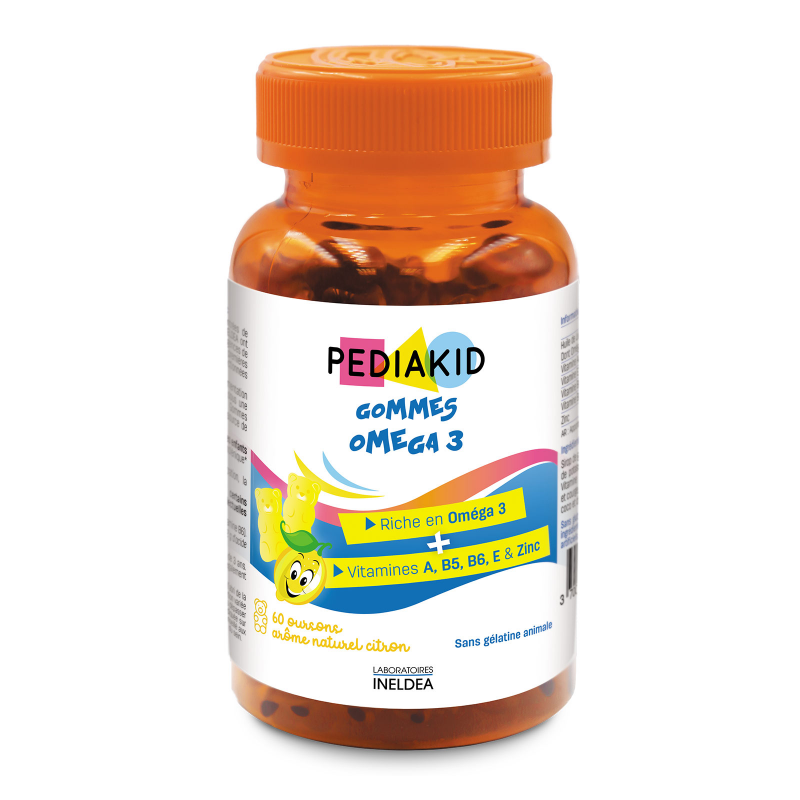 Вітаміни жувальні Омега 3 Pediakid Gommes Omega 3 60 шт Дитячі вітаміни для нервової системи