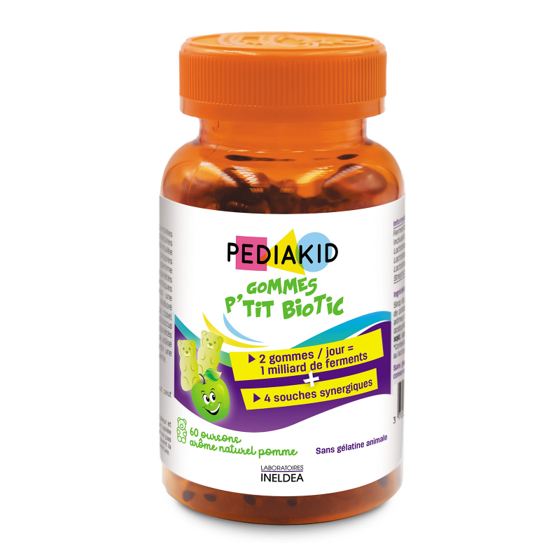 Вітаміни жувальні з пробіотиками Pediakid Gommes Probiotiques від 3 років 60 шт Дитячі вітаміни жувальні