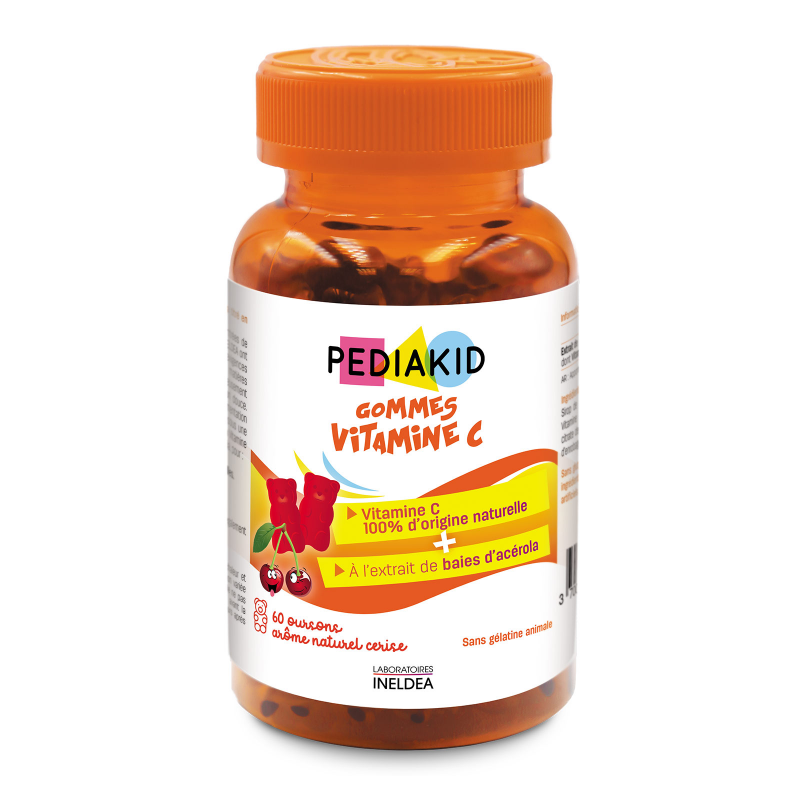 Вітаміни жувальні з вітаміном С Pediakid Gommes Vitamine C від 3 років 60 шт Дитячі жувальні вітаміни