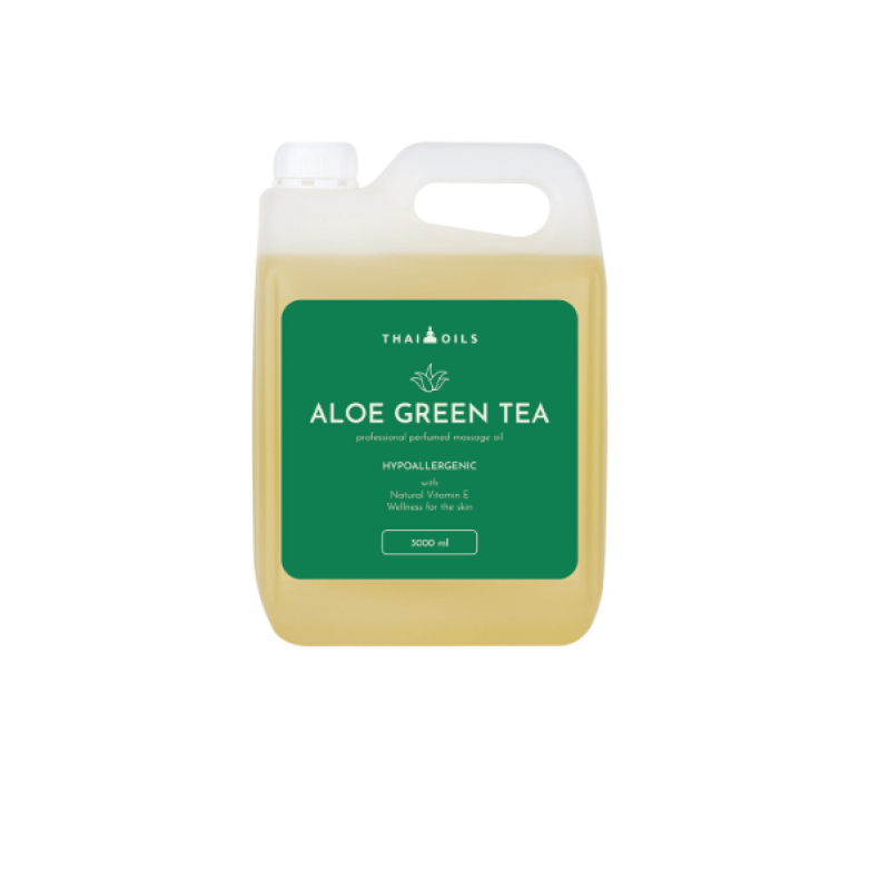 Масажна олія Thai Oils Aloe green tea 3000 мл Зволожувальна масажна олія Олія масажна для салонів