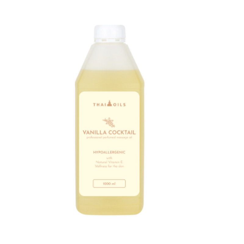 Масажна олія Thai Oils Vanilla cocktail 1000 мл Зволожувальна масажна олія Ароматизована олія