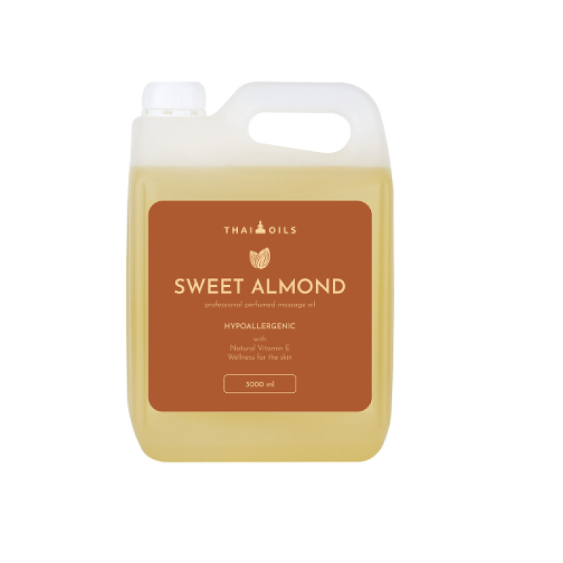 Масажна олія Thai Oils Sweet almond 3000 мл Натуральна професійна масажна олія