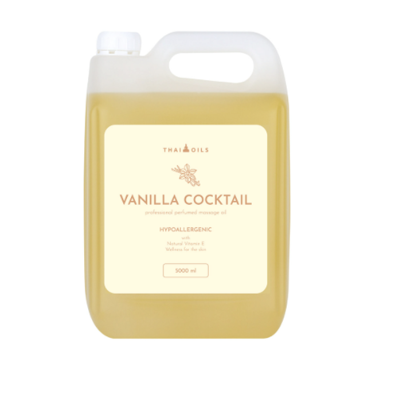 Масажна олія Thai Oils Vanilla cocktail 5000 мл Професійна масажна олія з ароматом ванілі