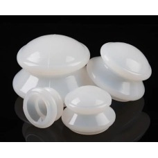 Вакуумні банки для масажу 4 шт Білий Банки силіконові для вакуумного масажу Вакуумний масаж