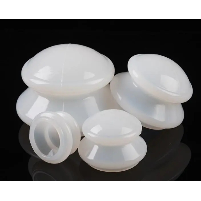 Вакуумні банки для масажу 4 шт Білий Банки силіконові для вакуумного масажу Вакуумний масаж