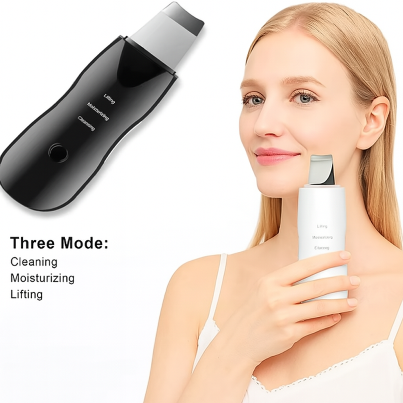 Ультразвуковий апарат для чищення обличчя 16.5 х 5.5 х 1.5 см Апарат для чищення пор Ультразвуковий скрабер для обличчя