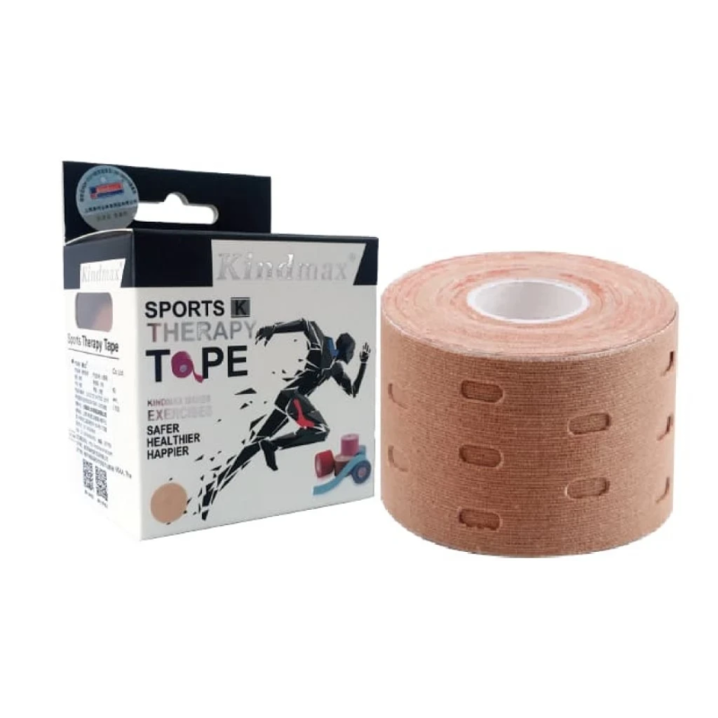 Кінезіо тейп з перфорацією Kindmax Punch 5см х 5м Бавовняні кінезіологічні тейпи Кінезіо тейпи для тіла