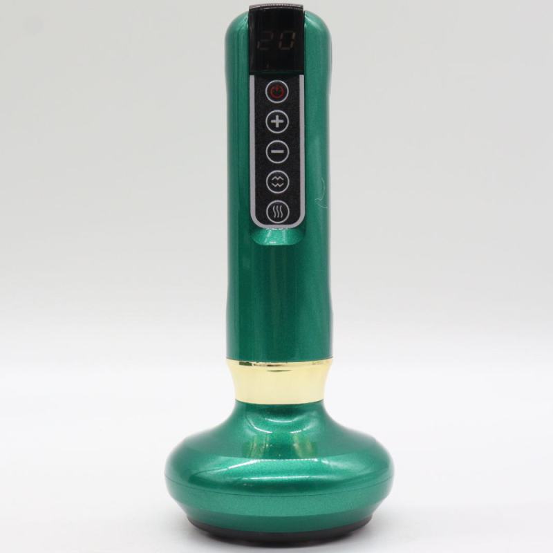 Масажер вакуумний від целюліту USB 12 режимів Зелений Акумуляторний масажер для тіла Вакуумний масажер з маслом для масажу