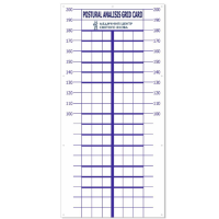 Постуральна карта для визначення порушень постави людини 2050х1000мм  Постуральна карта Синій колір ліній без люверсів